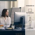 Karta sieciowa Qoltec Bezprzewodowy Adapter USB DUAL WiFi 2 x 2dBi | Standard AC | USB 3.0 | 1200Mbps - 4