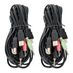 Przełącznik KVM Manhattan HDMI / USB 2x1 Dual-Monitor Video 4K*30Hz - 6