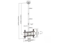 Uchwyt do telewizora sufitowy Maclean MC-803 max 50kg max VESA 600x400 - 7