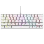 Klawiatura przewodowa Rampage PLOWERK60 gamingowa mechaniczna Blue Switch Rainbow LED biała - 3