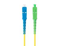 Patchcord światłowodowy Lanberg SM SC/APC-SC/UPC SIMPLEX 3.0mm LSZH G657A1 2m żółty - 2