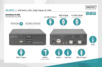 Przełącznik KVM DIGITUS 2 portowy HDMI, 4K 30Hz - 5