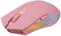Mysz bezprzewodowa Defender PANDORA GM-502 optyczna 3200dpi różowa RGB AKUMULATOR 7 przycisków Gaming bezklikowa silent - 2