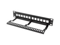 Patch panel pusty Lanberg 12 port 1U 10