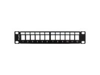 Patch panel pusty Lanberg 12 port 1U 10