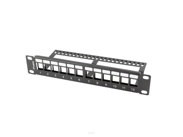 Patch panel pusty Lanberg 12 port 1U 10