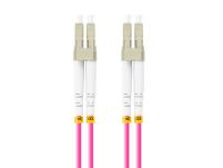 Patchcord światłowodowy Lanberg MM LC/UPC-LC/UPC DUPLEX 3.0MM OM4 50/125 LSZH 0.5m fioletowy - 4