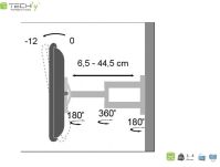 Uchwyt ścienny Techly LCD/LED 19