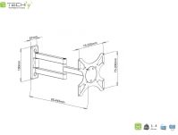 Uchwyt ścienny Techly LCD/LED 19