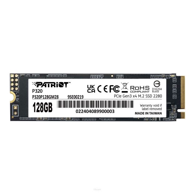 Dysk SSD Patriot P320 128GB M.2 2280 PCIe Gen3 x4 NVMe (1600/1000 MB/s)