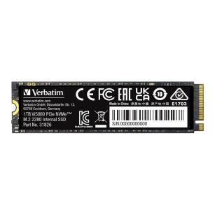 Dysk SSD Verbatim Vi5000 1TB M.2 PCIe Gen4 NVME 2280 (5000/4500 MB/s)