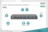 Przełącznik KVM DIGITUS 4 portowy DisplayPort do 1 port DP/HDMI 4K 60Hz 2xUSB, audio - 5
