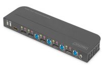 Przełącznik KVM DIGITUS 4 portowy DisplayPort do 1 port DP/HDMI 4K 60Hz 2xUSB, audio - 2