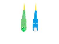 Patchcord światłowodowy Lanberg SM SC/APC-SC/UPC SIMPLEX 3.0mm SZH G657A1 1m żółty - 2