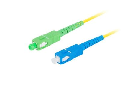 Patchcord światłowodowy Lanberg SM SC/APC-SC/UPC SIMPLEX 3.0mm LSZH G657A1 5m żółty