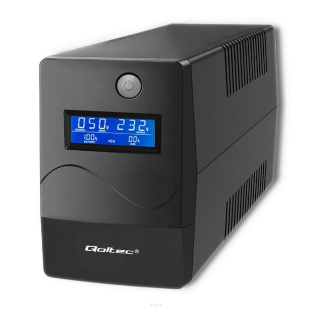 Zasilacz awaryjny UPS Qoltec Monolith | 850VA | 480W | LCD | USB | RJ45