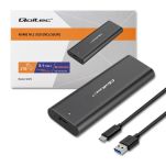 Obudowa/kieszeń Qoltec do dysków M.2 SSD | NVME | PCI-E | USB typ C - 2
