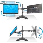 Uchwyt biurkowy Techly na 2 monitory 13