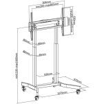 Stojak mobilny Techly 55''-100'', 120 kg, elektryczna regulacja - 9