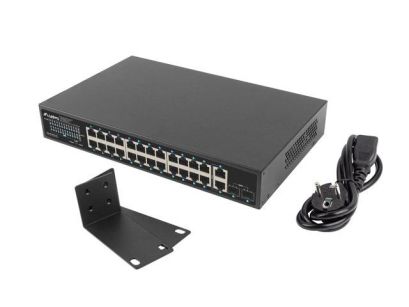 Switch niezarządzalny Lanberg 24x 1Gb PoE+/2x Gb 2x SFP Rack 19" Gigabit Ethernet 360W