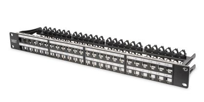 Patch panel pusty DIGITUS 19" 48 port 1U do modułów keystone (RAL 9005)