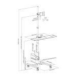 Stojak - mobilna stacja robocza DIGITUS 1xLCD max.32