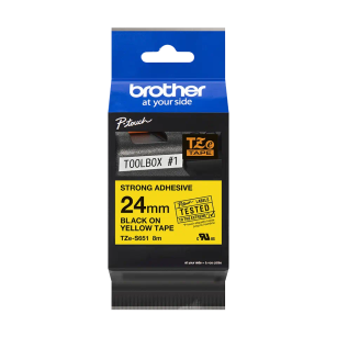 Brother TZES651 TZE-S651 24mm czarne na żółtym m