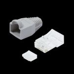 Wtyk RJ45 CAT.6 UTP LogiLink MP0023 z osłonką, szary 100szt - 2