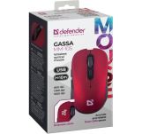 Mysz bezprzewodowa Defender GASSA MM-105 optyczna bezklikowa silent 1600dpi czerwona - 5