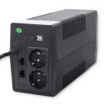 Zasilacz awaryjny UPS Qoltec Monolith | 650VA | 360W | LCD | USB | RJ45 - 5