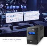 Zasilacz awaryjny UPS Qoltec Monolith | 650VA | 360W | LCD | USB | RJ45 - 3