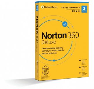 Oprogramowanie NORTON 360 Deluxe 25GB PL 1 użytkownik, 3 urządzenia, 1 rok