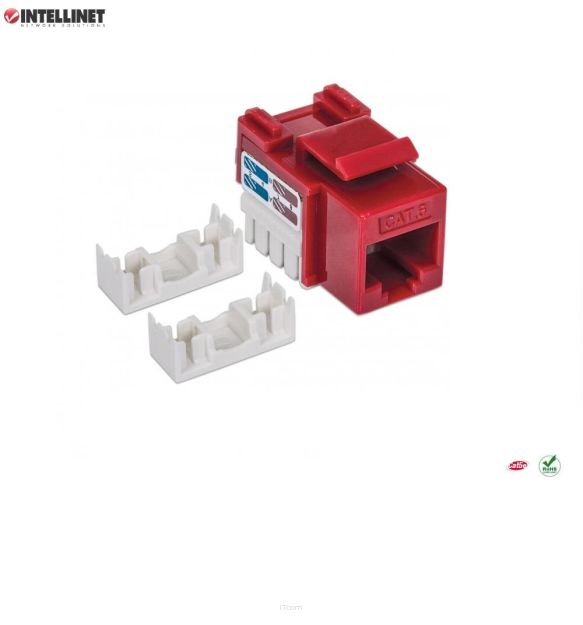 Moduł Keystone Intellinet RJ45 UTP Cat.6, czerwony