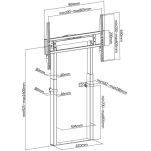 Stojak / Uchwyt elektryczny Podłogowo-Ścienny Techly 55''-100'', 120 kg - 9