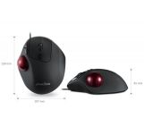 Mysz przewodowa Perixx PERIMICE 517 laserowa trackball 34mm czarna - 4