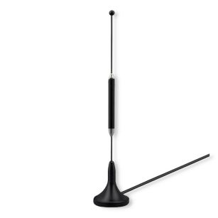 Antena 4G LTE Qoltec z podstawą magnetyczną | 5dBi | dookólna | wewnętrzna | 600-2700 MHz | SMA | 3m