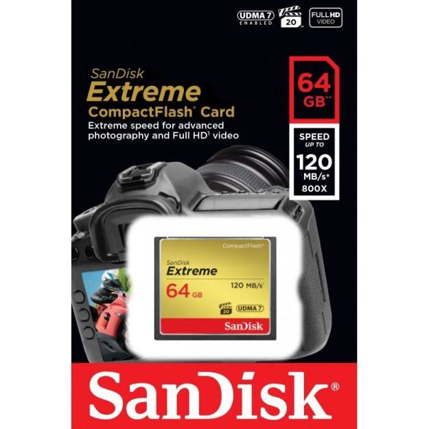 Karta pamięci Compactflash SanDisk Extreme 64GB 120/85 MB/s