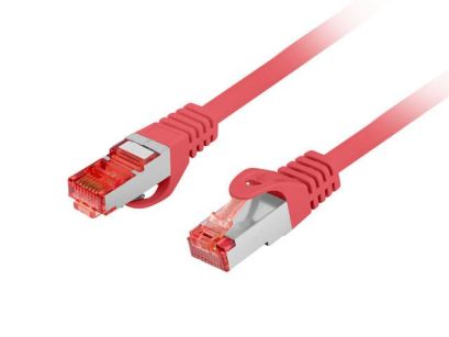 Patchcord Lanberg S/FTP kat.6 10m LSZH CU fluke passed czerwony