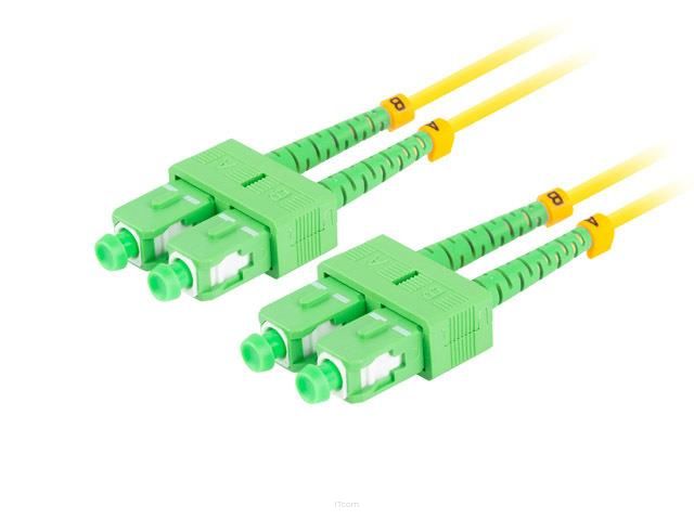 Patchcord światłowodowy Lanberg SM SC/APC-SC/APC DUPLEX 3.0mm LSZH G657A1 5m żółty