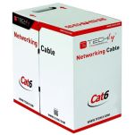 Kabel instalacyjny TechlyPro skrętka Cat6 S/FTP drut, CCA, 305m szary - 3