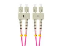 Patchcord światłowodowy Lanberg MM SC/UPC-SC/UPC DUPLEX 3.0mm OM4 50/125 LSZH 1m fioletowy - 2