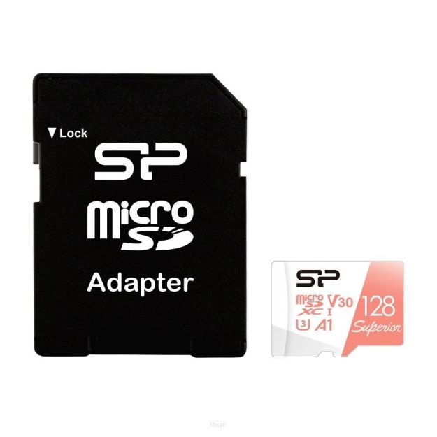 Karta pamięci Silicon Power microSDXC Superior 128GB V30 UHS-1 U3 A1 + ADAPTER
