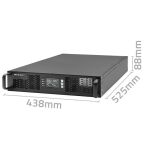 Zasilacz awaryjny UPS Qoltec do RACK | 2kVA | 2000W | Power Factor 1.0 | LCD | On-line - 10