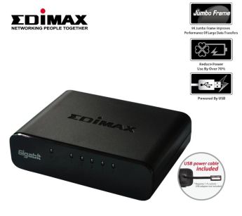 Switch niezarządzalny Edimax ES-5500G V3 5x10/100/1000 Mbps USB