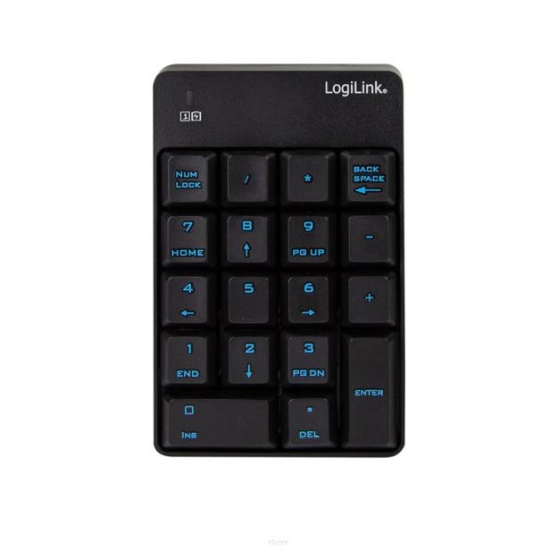 Klawiatura bezprzewodowa LogiLink ID0120 18 klawiszy czarna