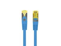 Patchcord Lanberg FTP kat.6A 0,25m LSZH CU fluke passed niebieski - 2