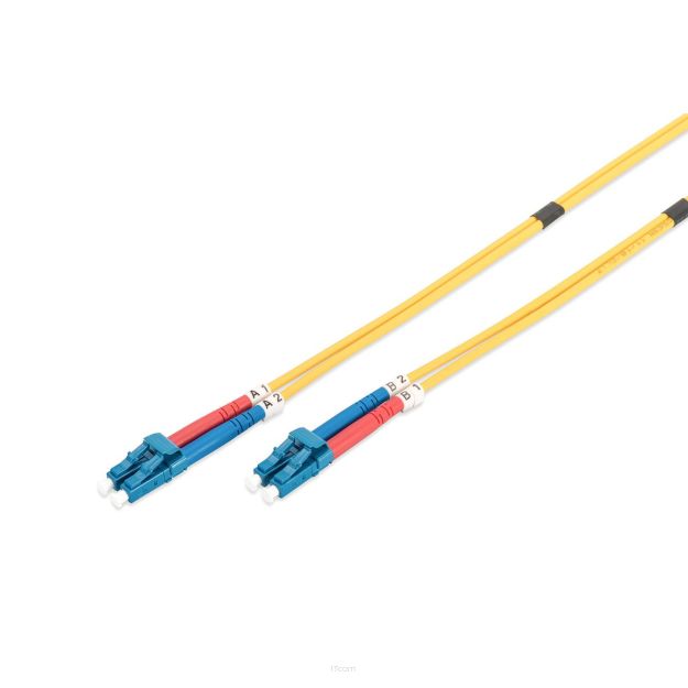 Kabel krosowy (patchcord) DIGITUS światłowodowy LC/LC, dplx, SM 9/125, OS2, LSOH, 2m, żółty