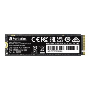 Dysk SSD Verbatim Vi5000 2TB M.2 2280 PCIe Gen4 NVME (5000/4300 MB/s)
