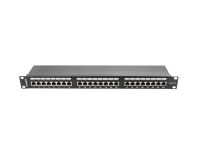 Patch panel Lanberg PPS6-1024-B 24 port 1U kat.6 ekranowany czarny - 4