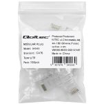 Wtyk QOLTEC przelotowy złącze RJ45 | CAT6 | UTP | Pass Through | Pozłacane styki | 10 sztuk - 3